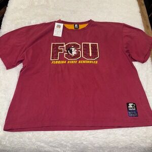 Starter Florida State Seminoles T-Shirt Mens 2XL Maroon Excellent FSU Vintage